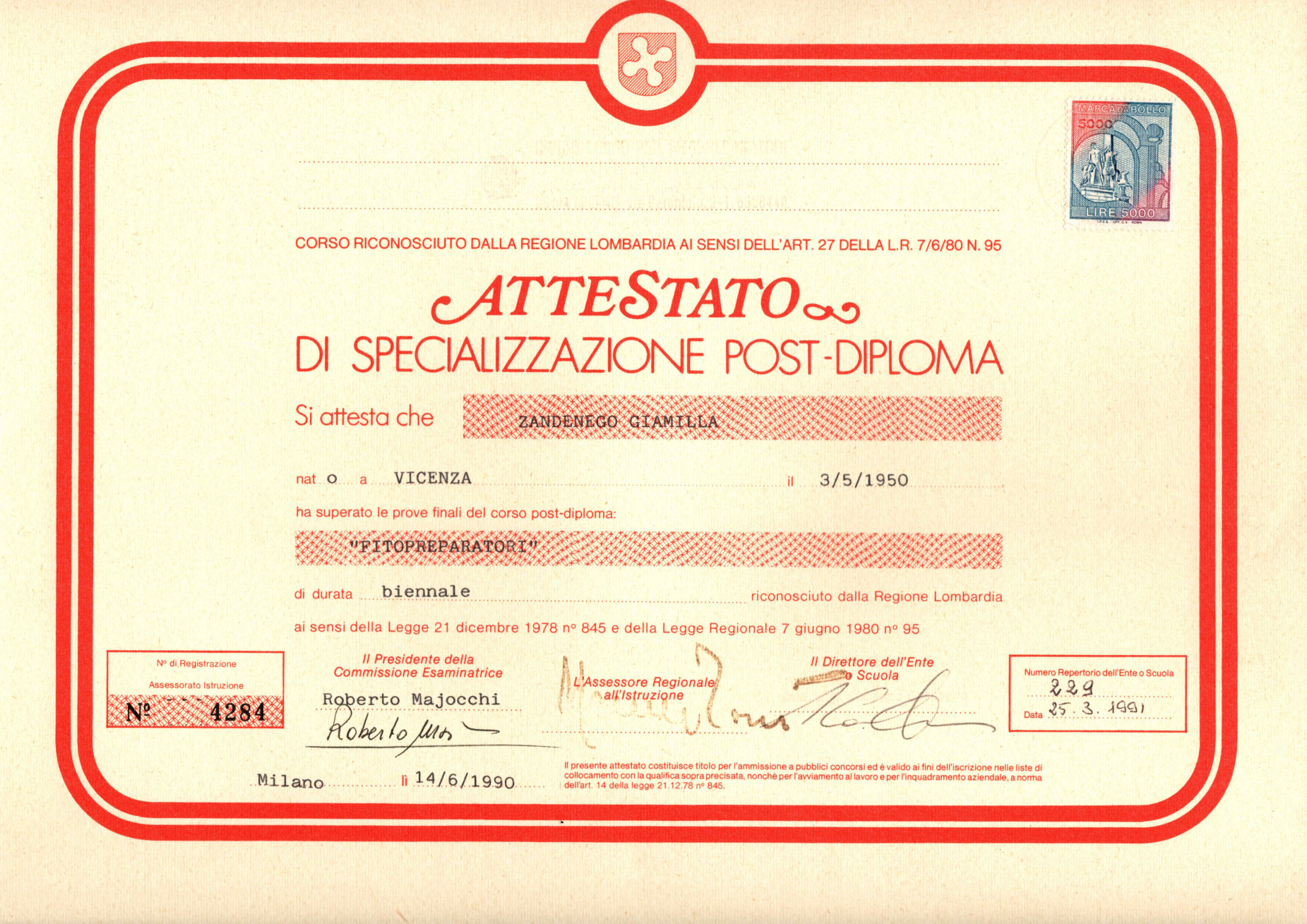 Attestato di fitopreparatore